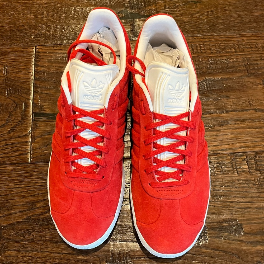*new* Adidas Gazelle Stitch and Turn Red Shoes